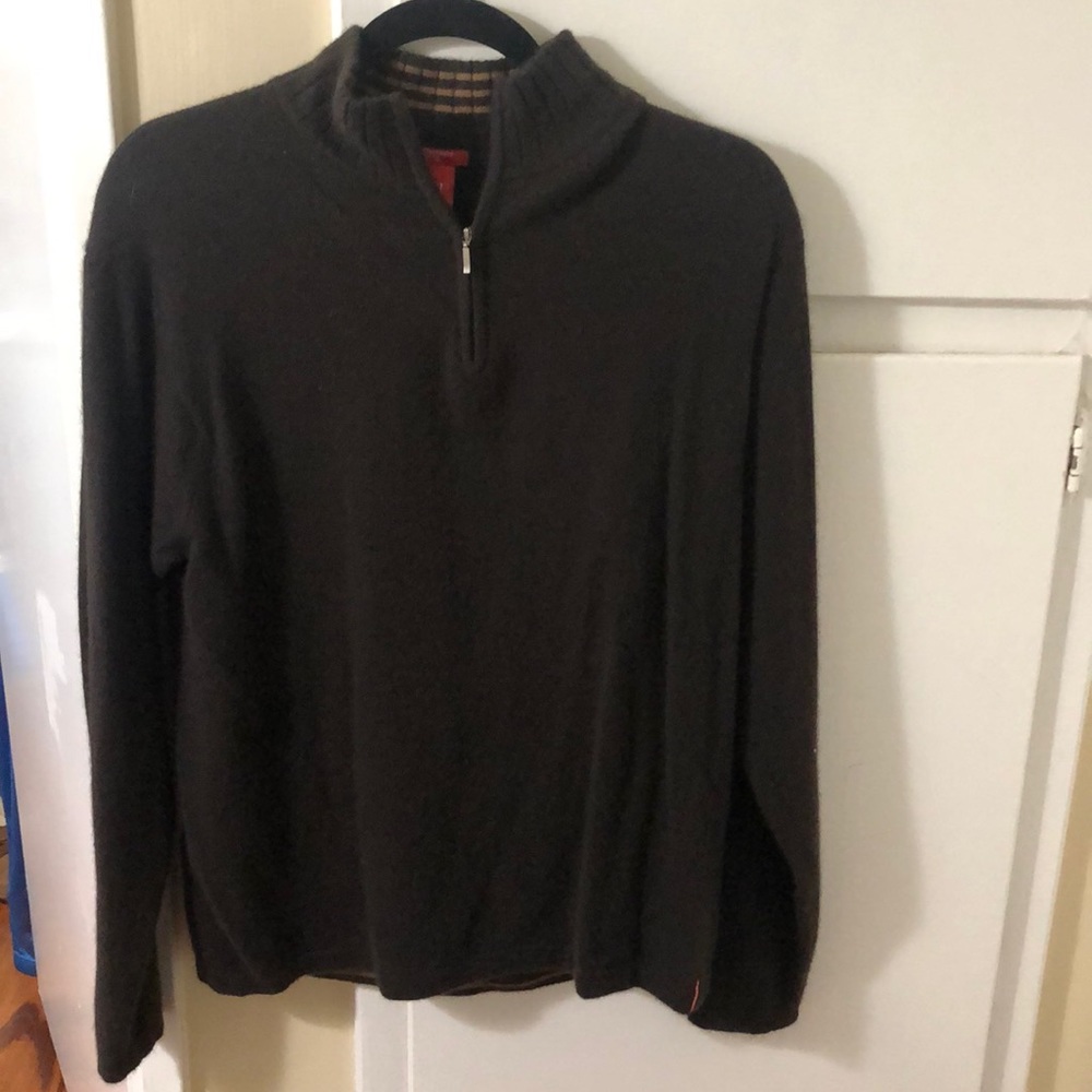 Cashmere sweater 1/4 zip brown Report Collection